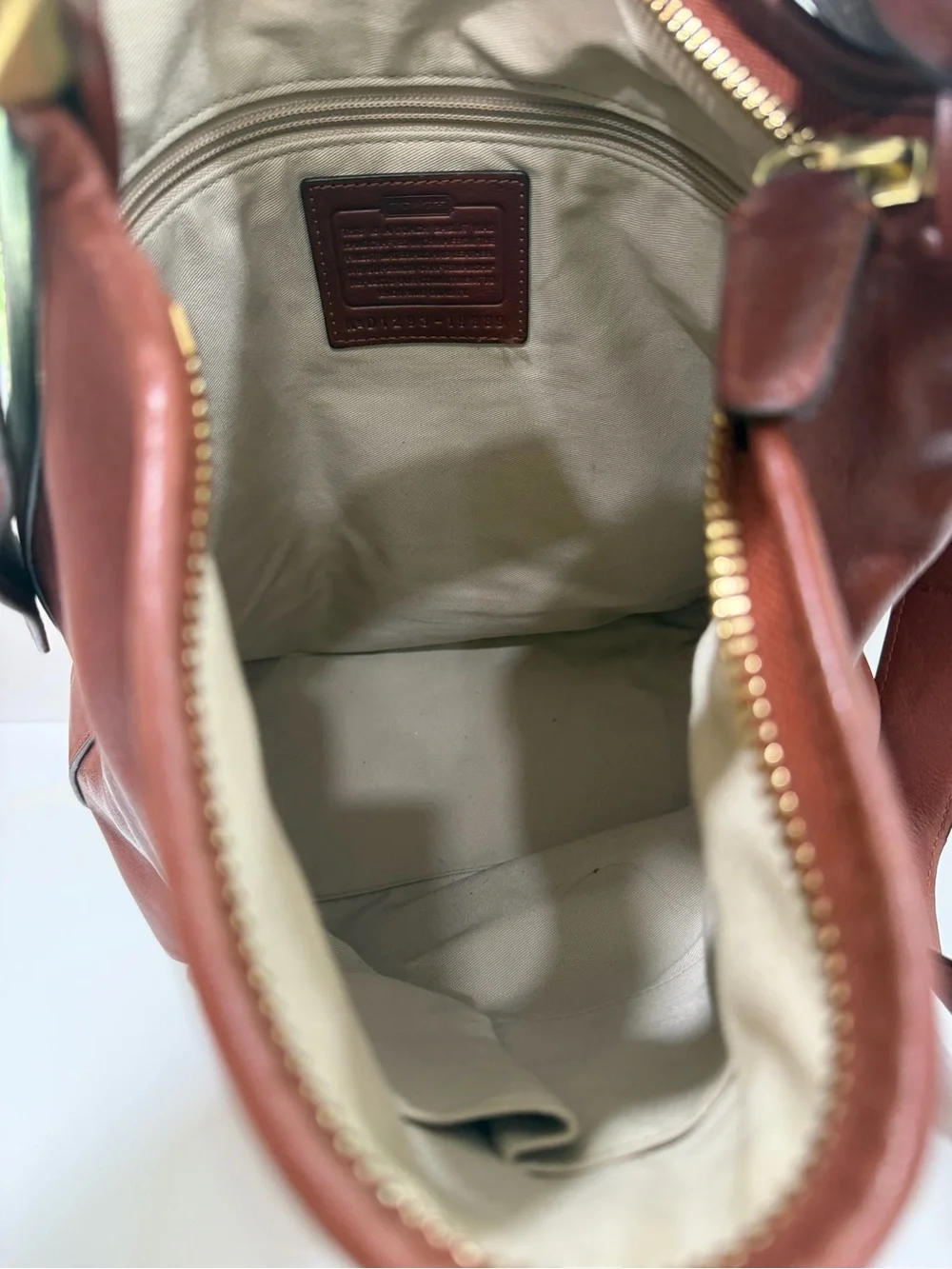 Coach Legacy Tassle 19889 Brown Leather Shoulder Bag with Wallet